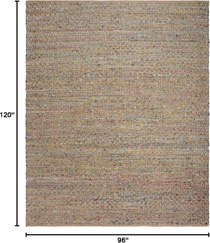 Miniatura 2 de SAFAVIEH Alfombra de área de 8 x 10 pies – Colección Cape Cod – Grande – Rojo y natural, yute trenzado hecho a mano, ideal para sala de estar