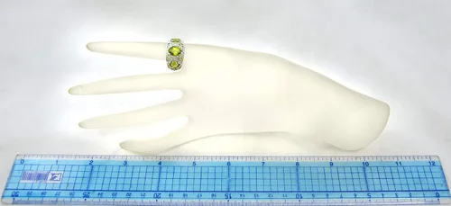 Miniatura 3 de RB Gems - Anillo de plata de ley 925 5 quilates acabado rodiado estilo 3 piedras