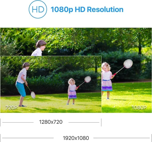 Miniatura 5 de ZOSI Paquete de 2 cámaras de seguridad HD 1080P con audio, cámara de vigilancia doméstica de 2 MP para interiores y exteriores, visión nocturna IR