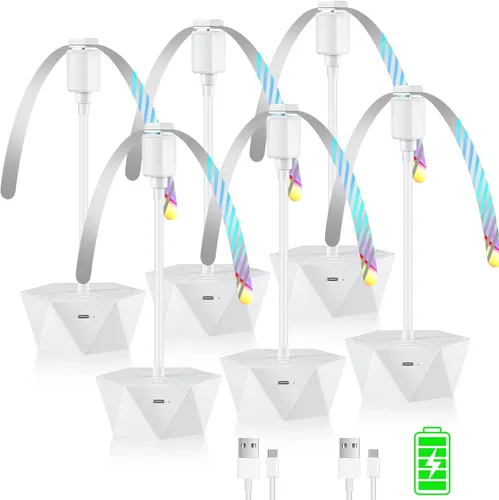 Miniatura 8 de Ventiladores Repelentes de Moscas para Mesas Recargables para Interiores y Exteriores para Mantener las Moscas Alejadas, Spinner de Mesa con Aspas