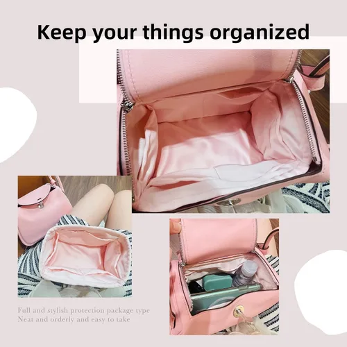 Miniatura 8 de DGAZ Organizador de bolso, organizador de bolsas de seda, bolso de lujo y moldeador de bolsas para bolsas Lindy 19263034 (rosa, LD26)