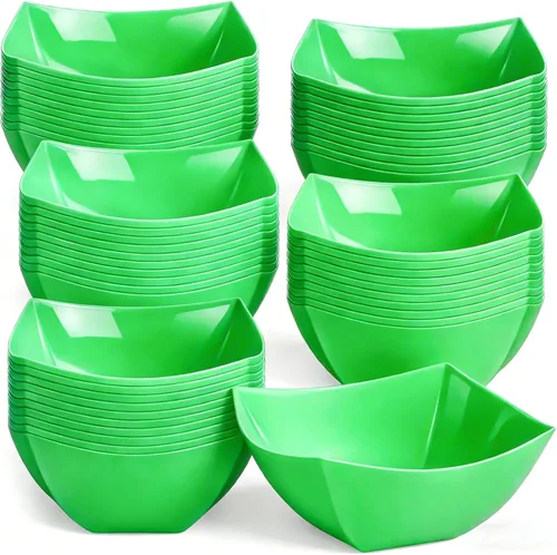 Miniatura 16 de Tanlade 50 Cuencos Cuadrados de Plástico para Servir Desechables Cuencos para Aperitivos Ensalada Recipientes Pequeños para Fiestas Barra de Dulces