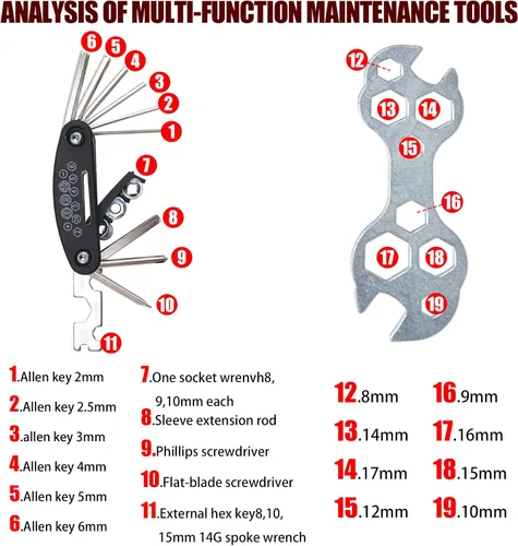 Miniatura 6 de Stylemafia Juego completo de frenos de bicicleta en V, freno MTB delantero y trasero, pinzas interiores y exteriores, kit de palanca de cables