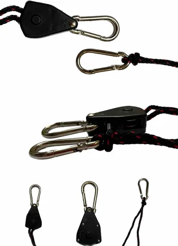 Miniatura 5 de 1 pares de 1/8" luz elevador colgante sistema negro