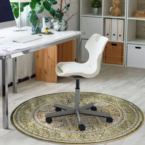Miniatura 11 de Tapete para silla de oficina para suelo de madera, tapete vintage bohemio para silla rodante para computadora, con respaldo antideslizante, tapete