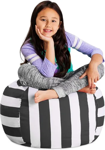 Miniatura 8 de Posh Stuffable Kids Funda de Silla Puf Rellenable para Almacenamiento de Animales de Peluche - Organizador de Juguetes Infantiles, Mediano 27