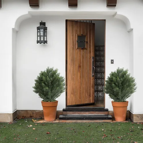 Miniatura 8 de momoplant Topiario de ciprés artificial de 39 pulgadas, árboles de cedro sintético, juego de 2 plantas artificiales para porche, decoración