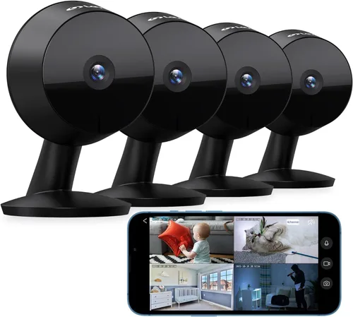 LaView Cámaras de 4MP 2K para Seguridad del Hogar en Interiores, Cámara de Seguridad del Hogar 5G y 2.4GHz para Bebé/Anciano/Mascota/Niñera, Cámara