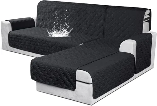 Miniatura 25 de VANSOFY Fundas para Sofá Seccional 100% Impermeables Funda Deslizable para Sofá en Forma de L 3 Piezas Reversible Funda para Chaise Lounge para Sofá