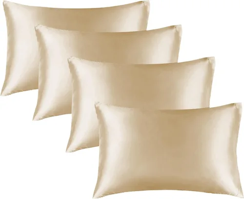 Miniatura 24 de Bedelite Funda de almohada de satén para el cuerpo, súper suave y refrescante, para el cabello y la piel, transpirable, sedosa y larga, 20 x 54 Rosa
