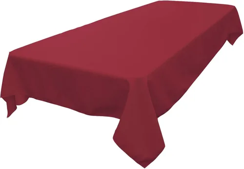 Miniatura 232 de LA Linen Mantel rectangular lavable de popelín de poliéster, resistente a las manchas y a las arrugas, cubierta de mesa 60x84, mantel de tela