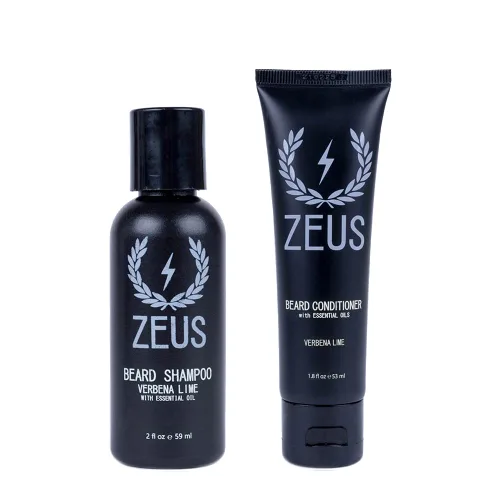 Miniatura 7 de ZEUS Combo de champú y acondicionador para barba de viaje para hombres, juego de aseo esencial para el día del padre con té verde y aceites