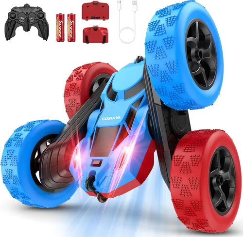 Miniatura 13 de cosone Automóvil a Control Remoto, Autos RC para Niños, Juguetes Recargables, Rotación de 360°, 2.4Ghz, Auto de Acrobacias RC para Niños, Regalo