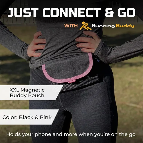 Miniatura 2 de Running Buddy Riñonera unisex para correr, para hombres y mujeres, cintura para caminar, viajar, sin cinturones, rozaduras ni rebotes, resistente al
