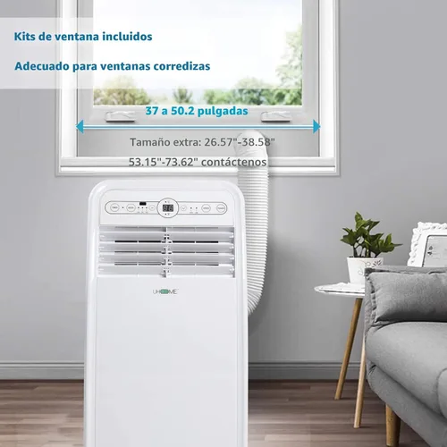 Miniatura 5 de Uhome 2024 Nuevo Aire Acondicionado Portátil, Unidad de AC Compacta de 8000 BTU con Enfriamiento, Deshumidificador, Ventilador, Control Remoto y Kit
