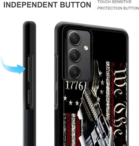 Miniatura 4 de DJSOK Funda compatible con Samsung Galaxy S22 Ultra, diseño con patrón de parachoques trasero, esquinas reforzadas contra arañazos, esquinas Bandera