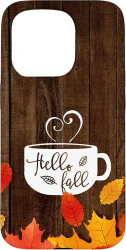 Miniatura 14 de Hello Fall - Taza de café para iPhone 16, diseño de hojas de otoño