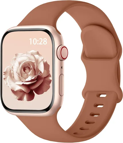Miniatura 18 de Correa de silicona deportiva compatible con bandas de Apple Watch de 38mm 40mm 41mm 42mm 44mm 45mm 46mm 49mm para mujeres y hombres, correa