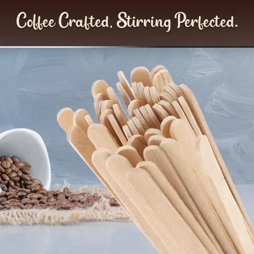 Miniatura 7 de Perfect Stix FS204 vara mezcladora de madera para café, 7 1/2" de largo, 1000