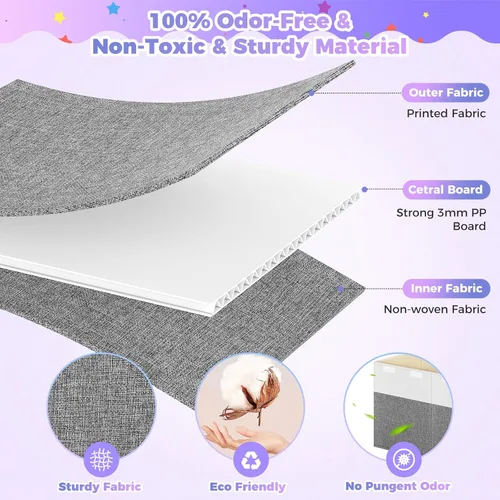 Miniatura 4 de Caja de almacenamiento de juguetes extra grande con tapa, cesta organizadora de juguetes plegable y resistente con divisor para niños, niñas, Extra