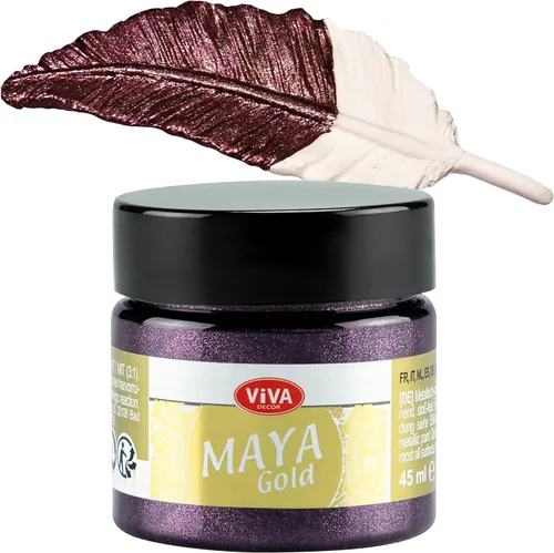 Miniatura 10 de Viva Decor Maya Gold (verde manzana) 1.52 onzas líquidas - Pintura acrílica metálica brillante para trabajos creativos en madera, vidrio