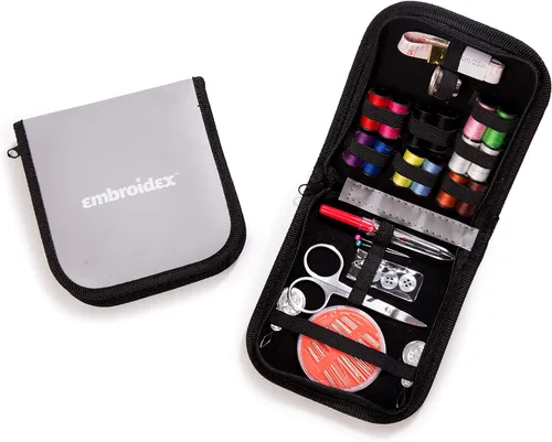 Miniatura 5 de Kit de costura Embroidex - para el hogar, viajes y emergencias - Accesorios de calidad, tijeras e hilo - Gran regalo