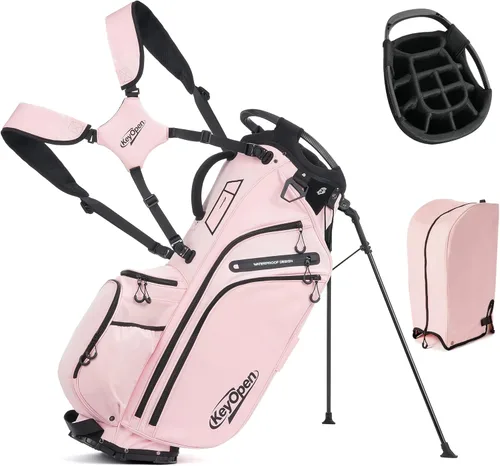 Miniatura 11 de Bolsa ligera para palos de golf con soporte, 14 divisiones para bolsas de golf con divisores de longitud completa para hombres y mujeres, bolsa