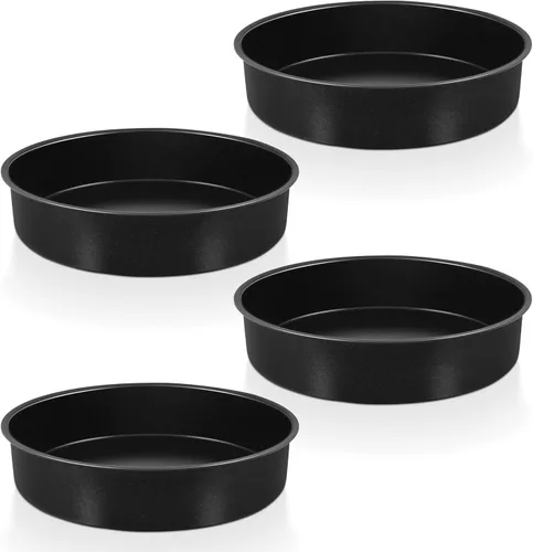 Miniatura 13 de P&P CHEF - Juego de moldes para pasteles antiadherentes de 6 pulgadas, 2 piezas, moldes redondos para hornear pasteles para tier smash, no tóxicos