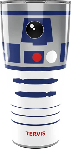 Tervis Traveler - Vaso aislado de triple pared R2-D2 Artoo de Star Wars para viaje mantiene las bebidas frías y calientes, 30 onzas, acero inoxidable