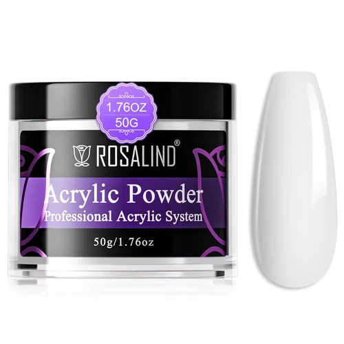 Miniatura 15 de Rosalind Polvo de uñas acrílico negro 50 g/1.76 oz – Polímero de cristal negro polvo de uñas para extensión acrílica, no necesita lámpara