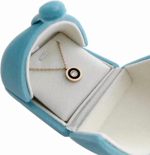 Miniatura 7 de Lujoso estuche de embalaje de joyería de terciopelo aguamarina único para aretes, estuche colgante de grado premium, diseño especial doble función