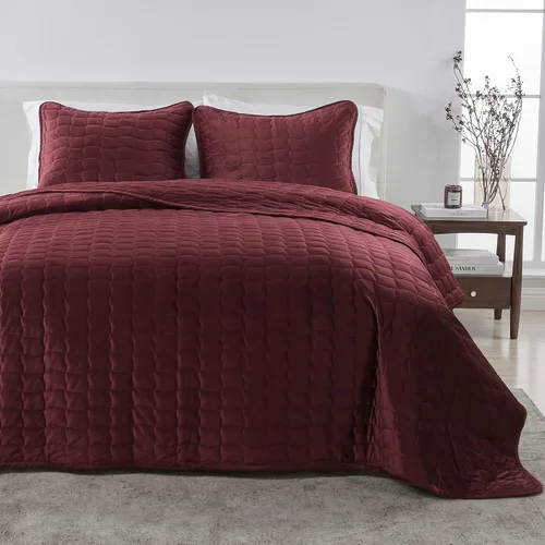 Miniatura 17 de Great Bay Home Full/Queen Quilt Set - 3-Piece Seersucker Box-Stitched Bedding Set - Soft, Lightweight, All-Season Bedspread (White)