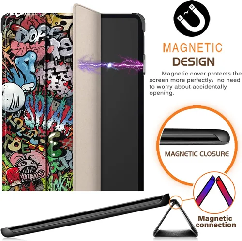 Miniatura 3 de Funda para Xiaomi Pad 6, Slim Stand Hard Back Shell Funda protectora inteligente para Xiaomi Pad 6 Pro 11 "con función de encendido/apagado Graffiti
