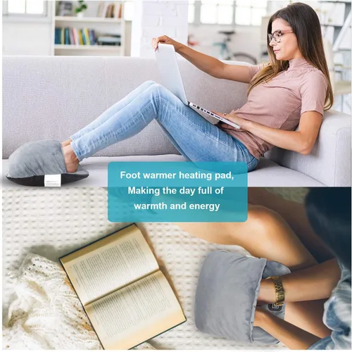 Miniatura 6 de Calentador de pies eléctrico con calefacción, calentador de pies para hombres y mujeres con 3 ajustes de temperatura, apagado automático de 45
