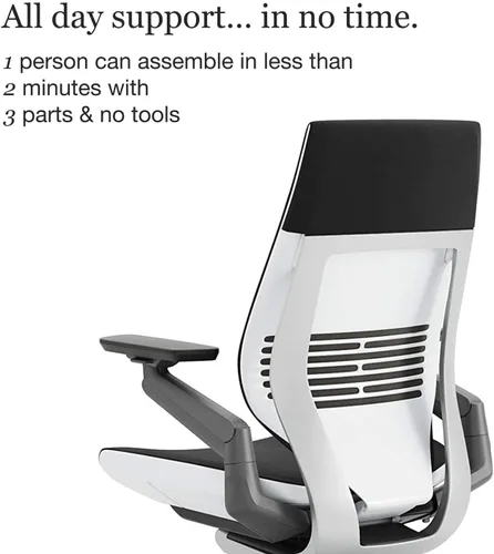 Miniatura 6 de Steelcase Gesture - Silla de oficina, Textil, azul Jay