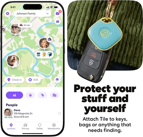 Miniatura 3 de Tile by Life360 Mate - Rastreador Bluetooth, buscador de llaves y localizador de artículos para llaves, bolsas y más. Buscador de teléfonos.