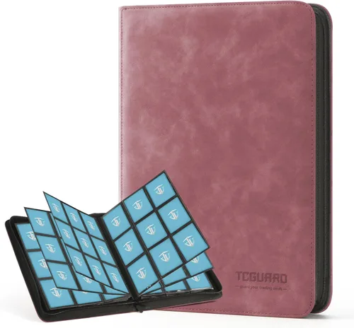 Miniatura 14 de Carpeta con cremallera de 12 bolsillos para 720 tarjetas, bolsillos laterales seguros de carga, carpeta de álbum de tarjetas intercambiables, Negro