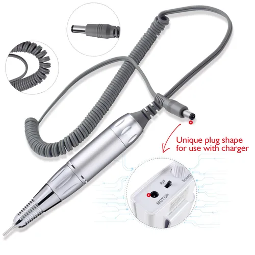 Miniatura 2 de AZ GOGO Pieza de mano para TP283 - Taladro de uñas eléctrico portátil de 30000 RPM para uñas acrílicas (necesita cargador portátil)