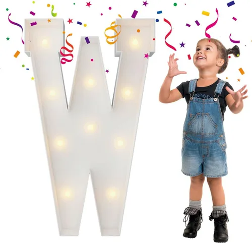 Miniatura 59 de Letras iluminadas con marco de 3 pies de alto, letras enormes con marco, marco de globos en mosaico, letra grande para decoraciones de compromiso