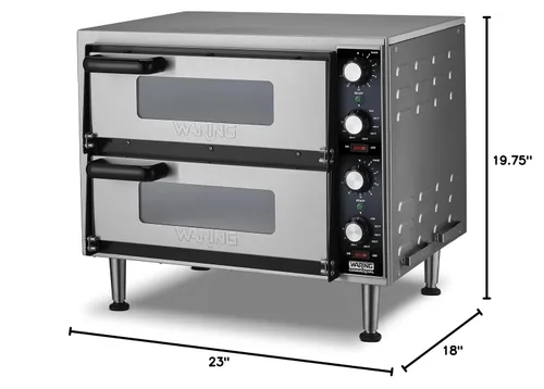 Miniatura 9 de Waring Horno comercial de pizza de doble cubierta de servicio medio