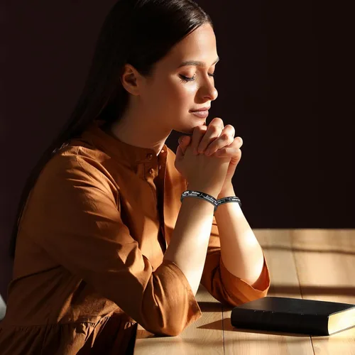 Miniatura 5 de Huquary 48 Piezas Pulseras Fruto del Espíritu Pulseras de Silicona Cristianas Inspiradoras con Escrituras a Granel Religiosas Motivacionales Amor