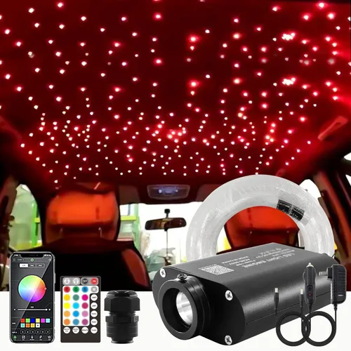 Miniatura 8 de ATOKEE Kit de 150 piezas de techo Starlight activado por sonido, hebras de fibra de 0.03 pulgadas y 6.5 pies, luces de estrella de 16 W