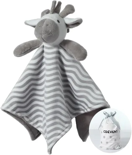 Miniatura 18 de CREVENT Mantas de bebé suaves y acogedoras para niños y niñas + manta de seguridad, juego con una bolsa de regalo esenciales para recién nacidos Gris