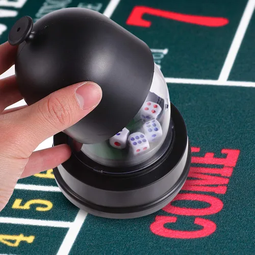 Miniatura 2 de Toddmomy Juego de dados automáticos de la suerte, juego de dados eléctricos con 5 dados para juegos de fiesta KTV Pub Bar Party Gam, sin batería
