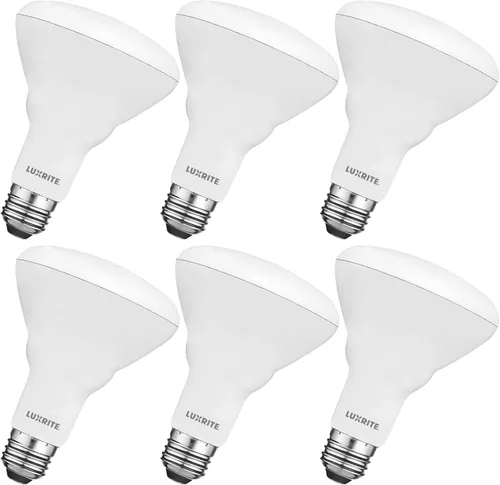 Miniatura 10 de LUXRITE Paquete de 4 bombillas LED BR30, equivalente a 65 W, blanco cálido de 2700 K, regulable, 650 lúmenes, bombillas LED de inundación, 8.5 W