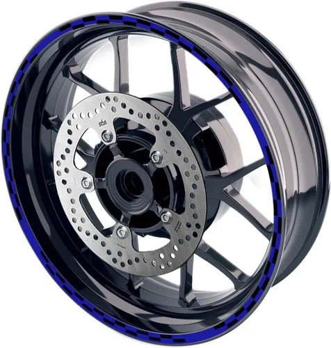 MC MOTOPARTS Pegatinas de llanta exterior de 17 pulgadas C02B compatibles con YZF R125 MT125 MT07 MT10 MT25 FZ25 MT03 (azul)