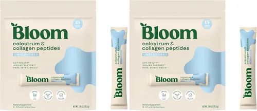 Miniatura 7 de Bloom Nutrition Paquete de polvo de calostro bovino, salud intestinal, apoyo inmunológico, suplemento para el crecimiento del cabello y belleza, sin