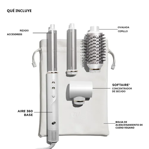 Miniatura 2 de Aire 360 Ceramic Dual Voltage Air Styler Blowout Kit with Curling Attachments, Oval Brush & Drying Concentrator Fast, Healthy Blowouts and
