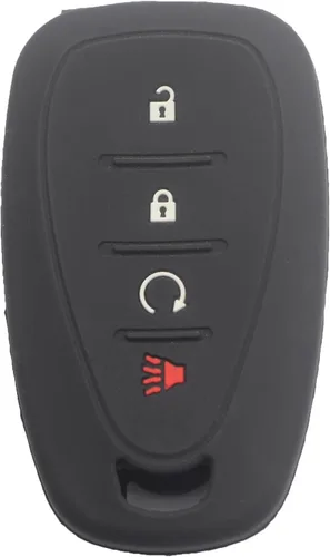Miniatura 2 de 2 piezas 4 botones funda protectora de silicona para llave inteligente compatible con Chevy Chevrolet Blazer Bolt Equinox Traverse Trax Trailblazer