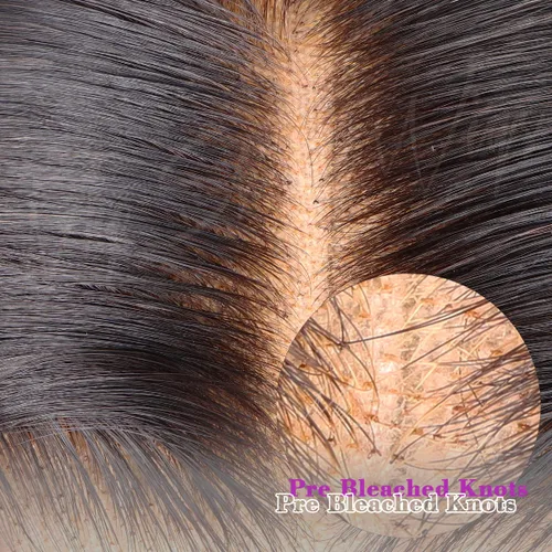 Miniatura 2 de Encaje frontal HD real de 13 x 4 pulgadas, ultra fino, encaje suizo HD, nudos blanqueados, cierre frontal, cabello humano virgen prearrancado